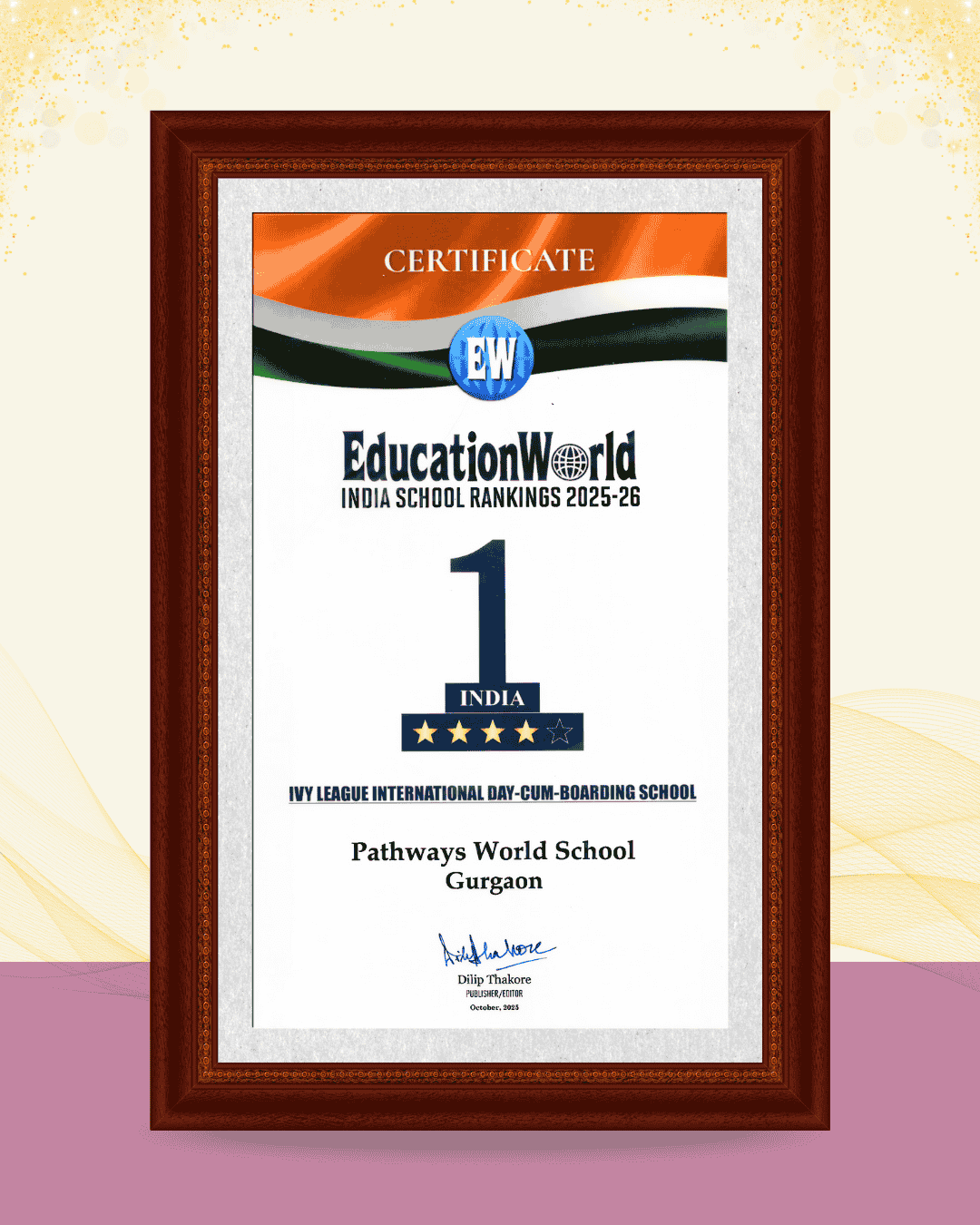 Pathways World School Gurgaon - Education World Award